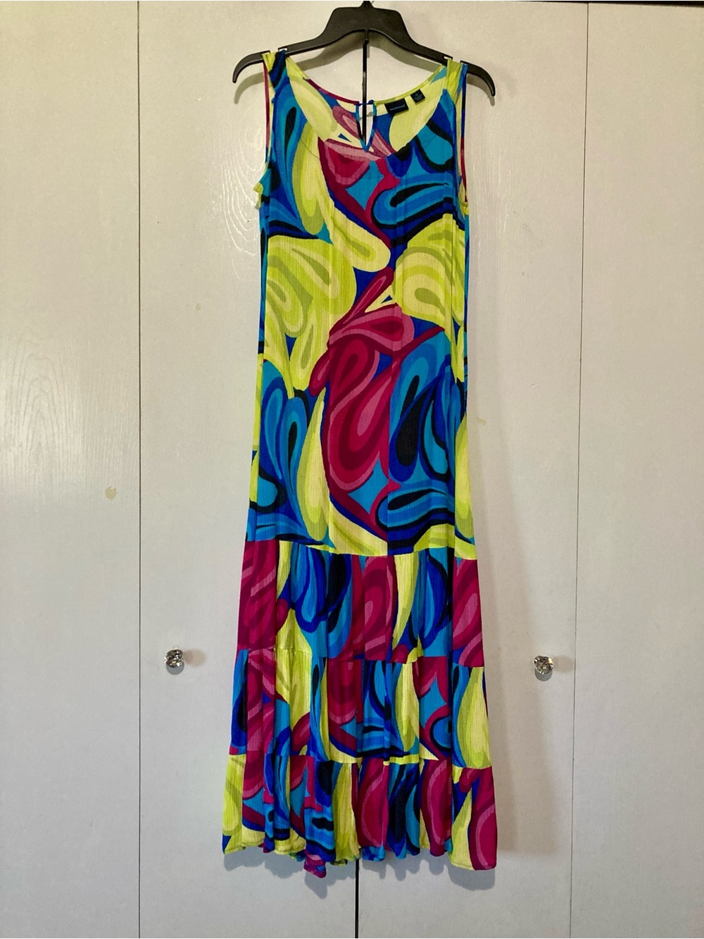 Westbound M Tiered Maxi Dress Resortwear Bohemian Flowy Oversized Full Skirt EUC
